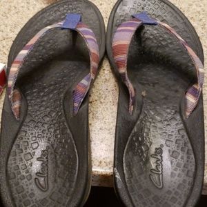 Clark's flip flops